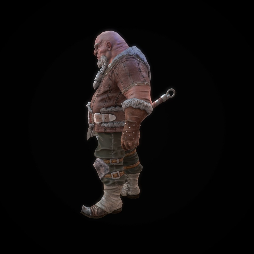 3d Dwarf Warrior Model