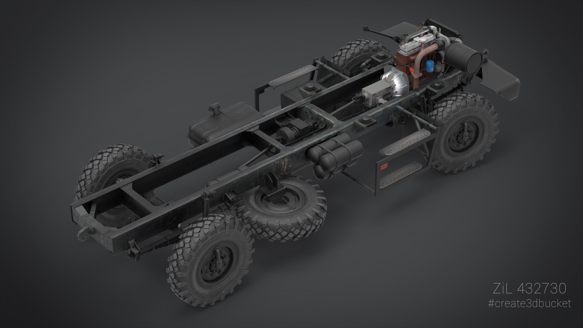 3d transport truck model