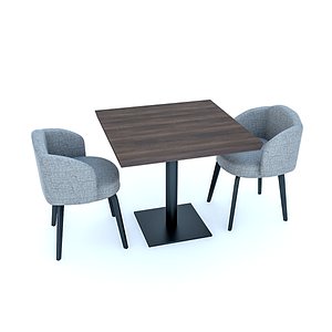 cafe tables chairs 3D