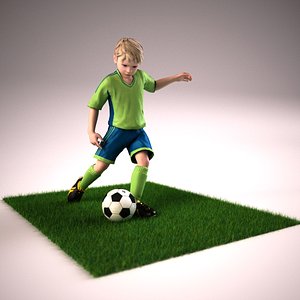 Youth Boy Soccer Player  Rigged Character