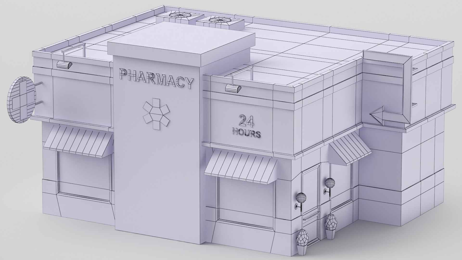 Low Poly Buildings Collection 8 3D model https://p.turbosquid.com/ts-thumb/go/2WdOHp/89/cartoonpharmacy10/jpg/1663776967/1920x1080/fit_q87/4940fa55adf93c4b154de97b88b0074ab91578fa/cartoonpharmacy10.jpg