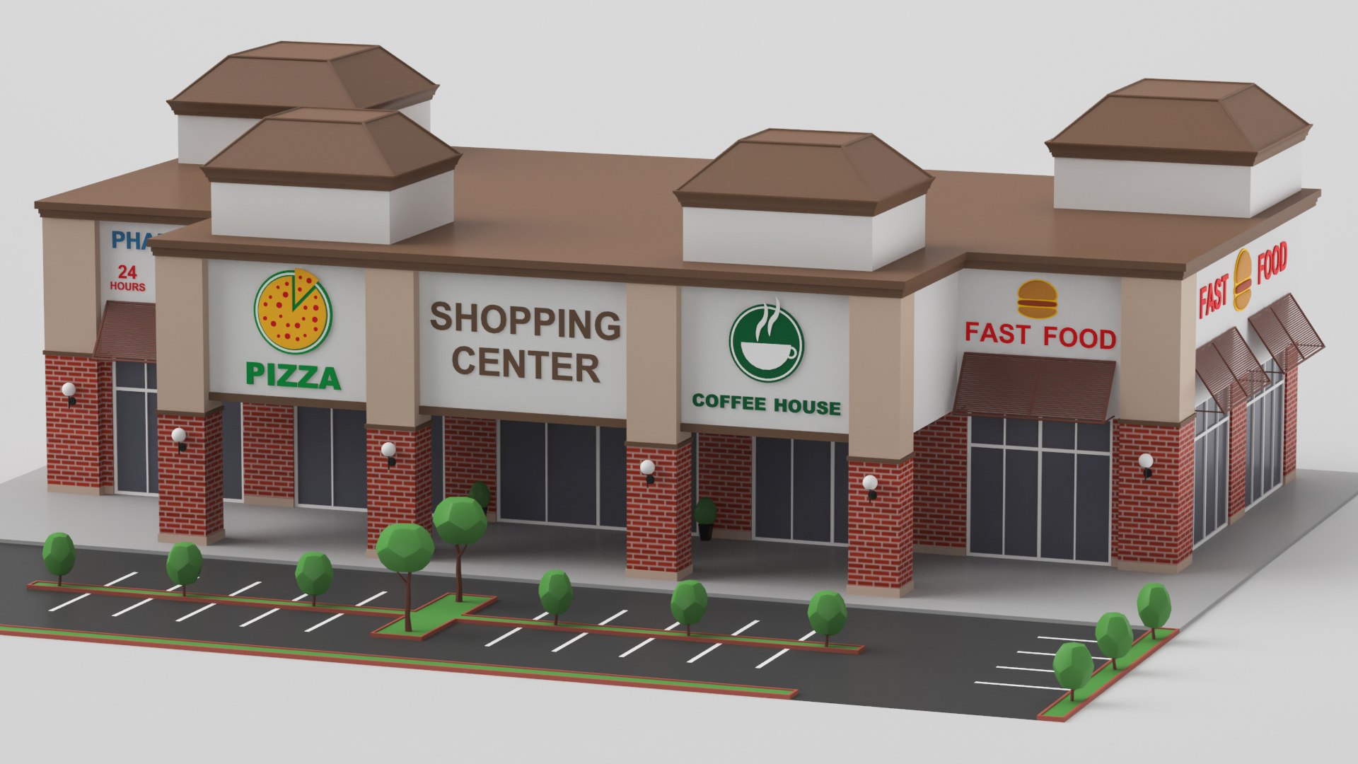 Low Poly Buildings Collection 8 3D model https://p.turbosquid.com/ts-thumb/go/2WdOHp/K9/cartoonstripmall2/jpg/1663773370/1920x1080/fit_q87/9e754ecbd8e5f409a05620ba64a8886b652d6142/cartoonstripmall2.jpg