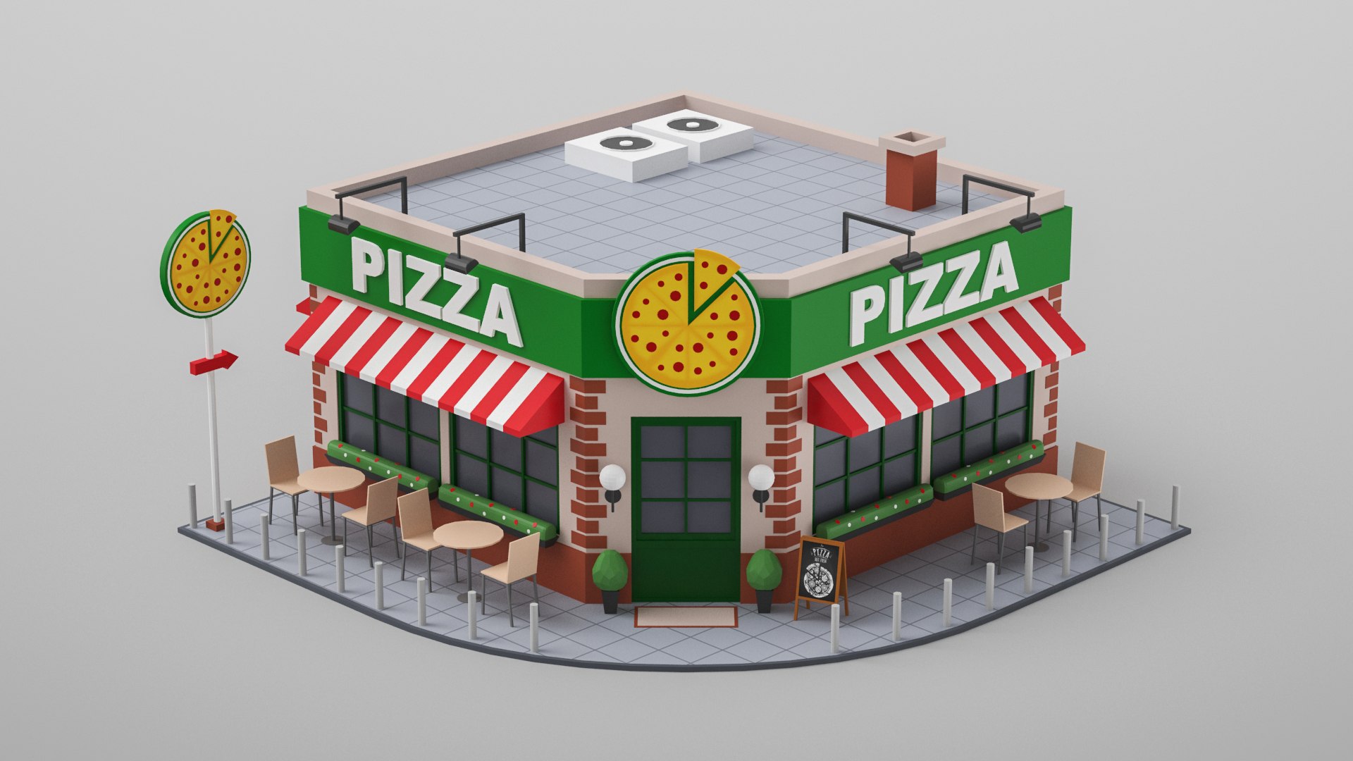 Low Poly Buildings Collection 8 3D model https://p.turbosquid.com/ts-thumb/go/2WdOHp/Wp/pizzarestaurant2/jpg/1641312433/1920x1080/fit_q87/df9905ed9e7fb576bea032366762dcdd05d26374/pizzarestaurant2.jpg