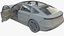 Electric Sedan golden 3D model