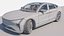 Electric Sedan golden 3D model