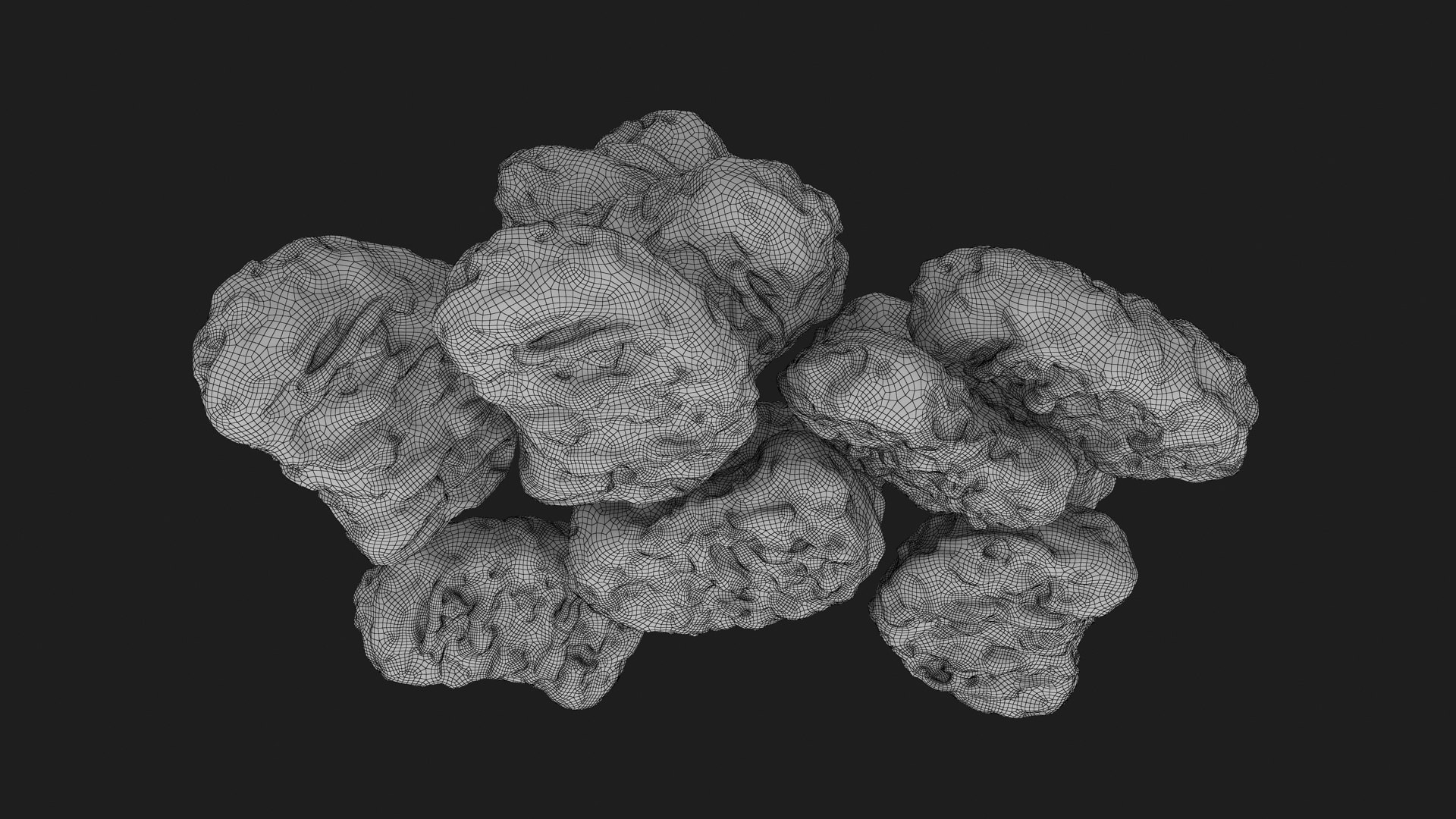 3D Chicken Nuggets 01 Pile - TurboSquid 2189902