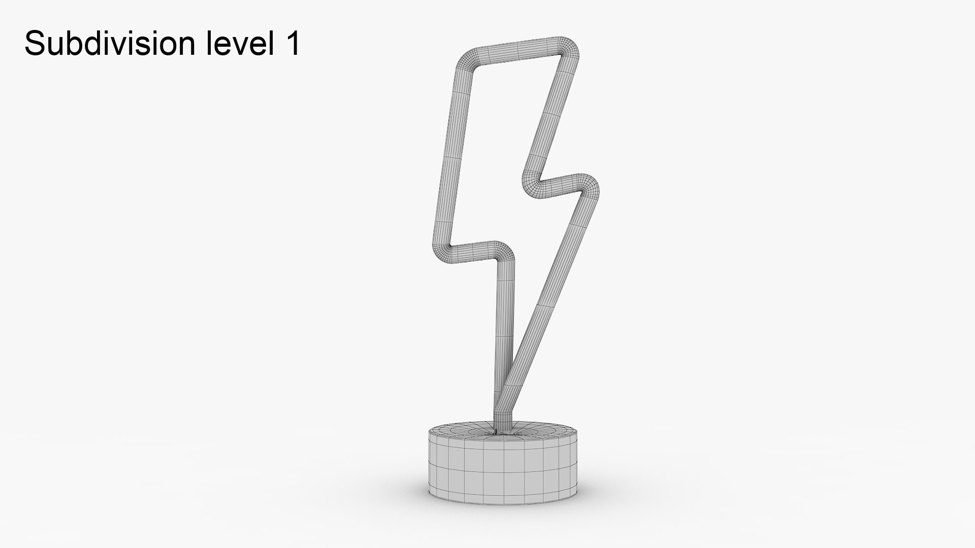 Neon lightning lamp 3D model TurboSquid 1838464