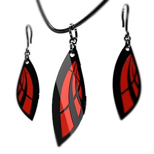 3d model feminin earrings pendant