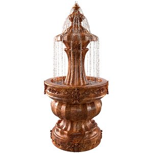 3D Classic Garden Fountain 04