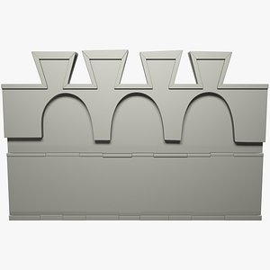stylized castle wall 3D