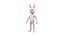 Cartoon Rabbit Bunny Rigged 3D model