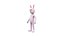 Cartoon Rabbit Bunny Rigged 3D model
