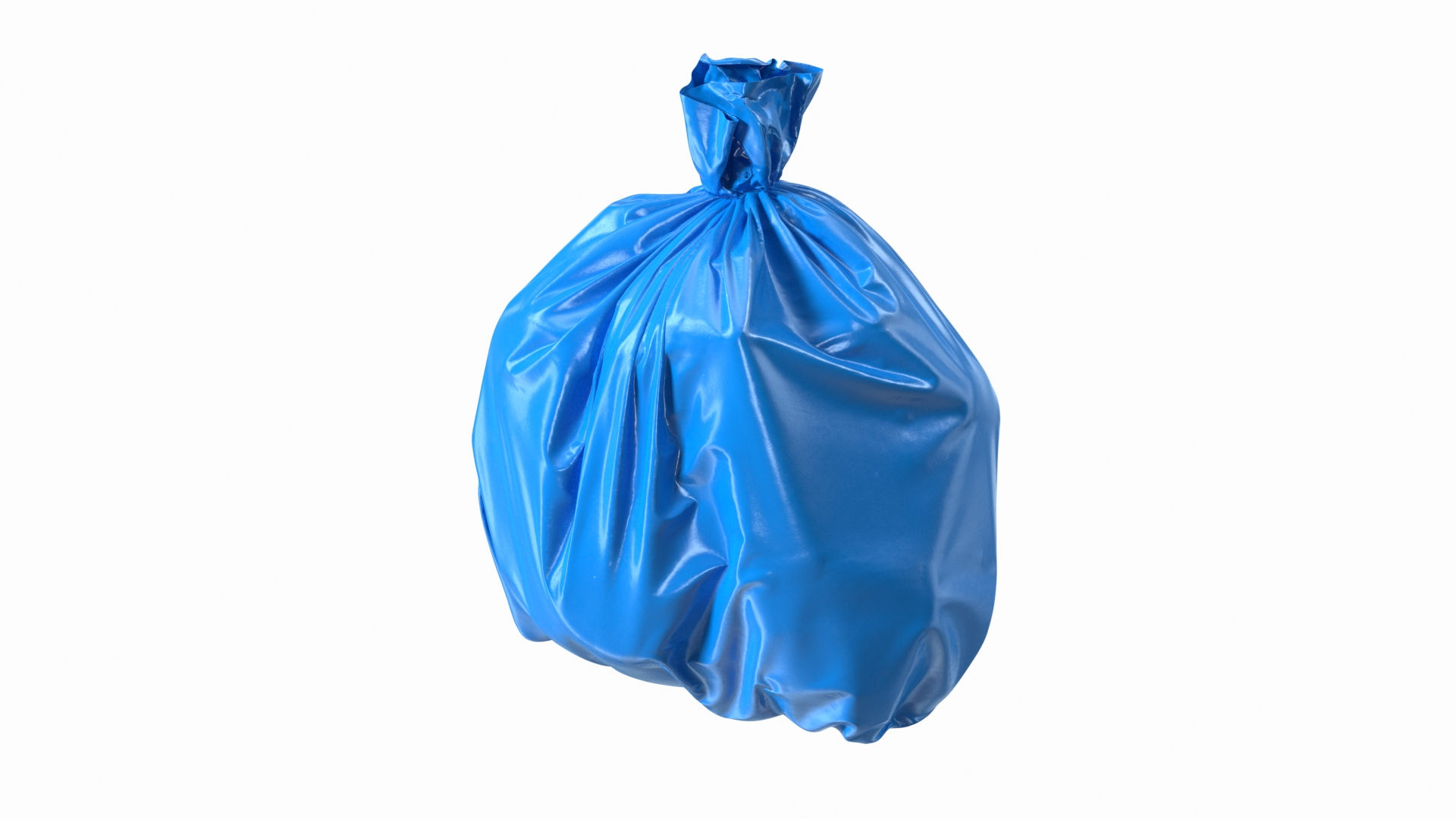 Tied Closed Blue Rubbish Bag Small 3D model - TurboSquid 1839931