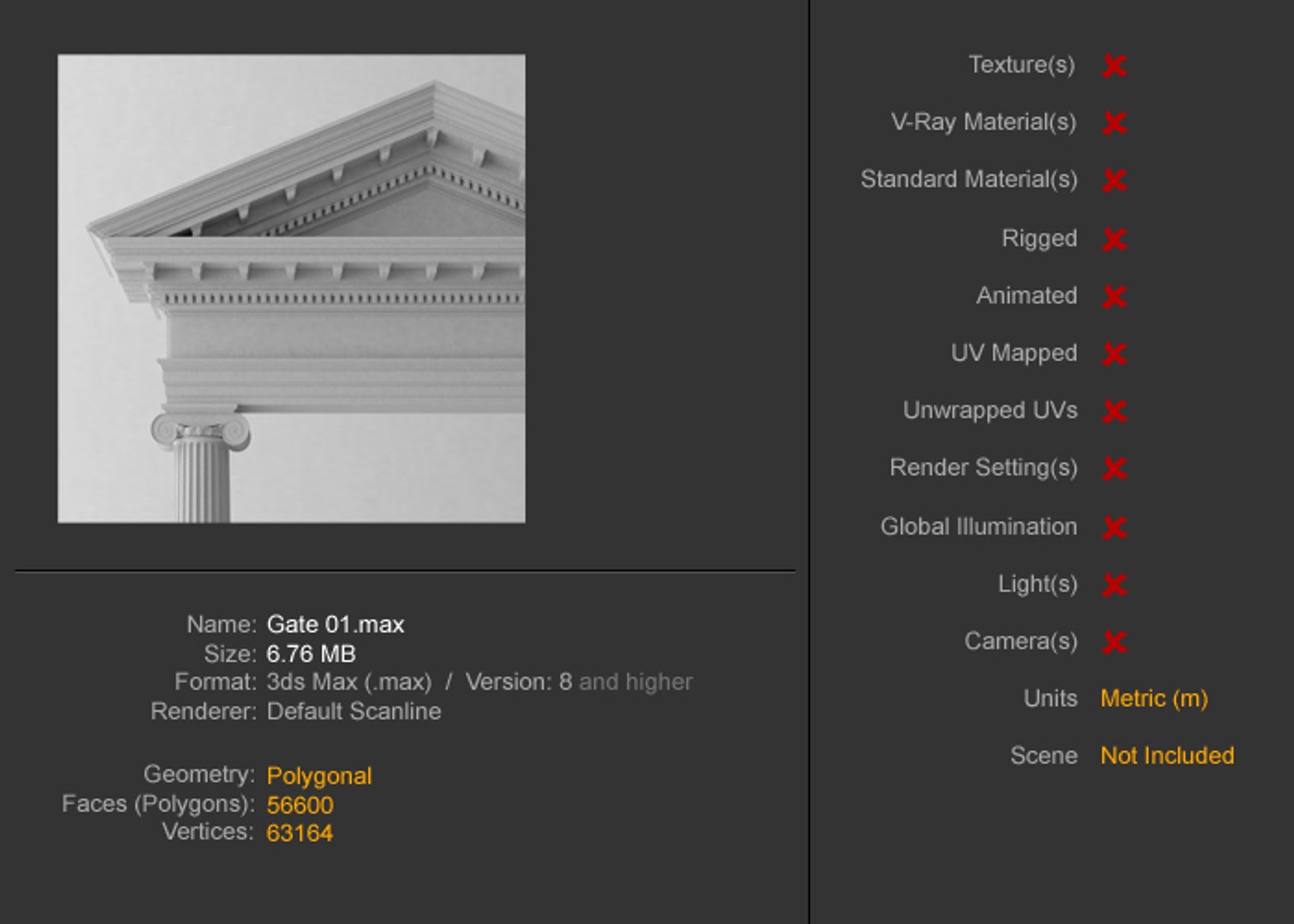 Gate 01 3D Model - TurboSquid 1323244
