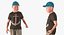 3D Teenage Boy with Amusement Park Fun Collection