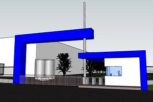 3D entrance gate model