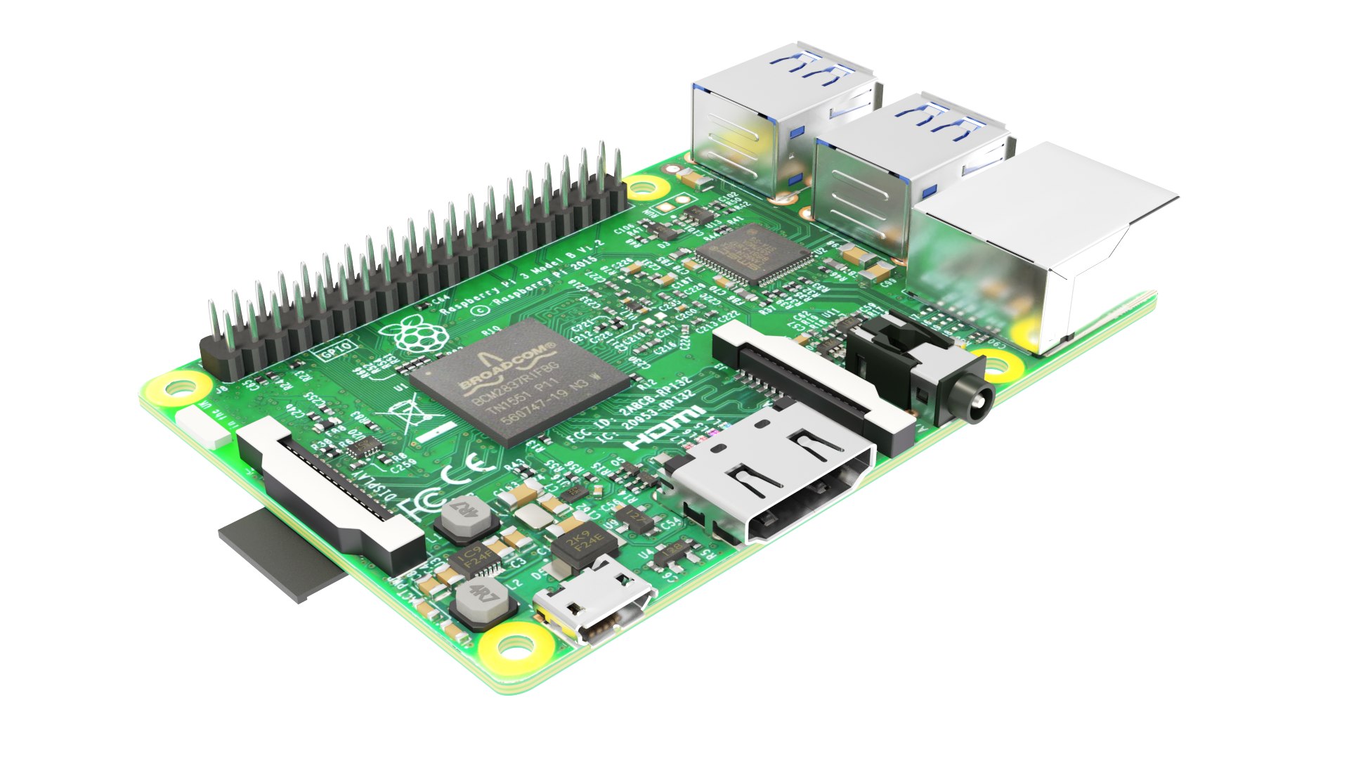 Raspberry Pi 3 Model - TurboSquid 1739644