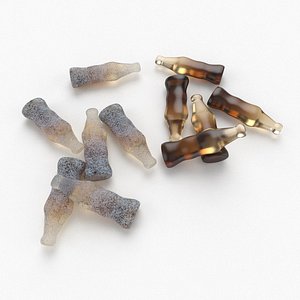 3d model candy cola gummy