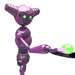 3D sci-fi personal robot 12 model