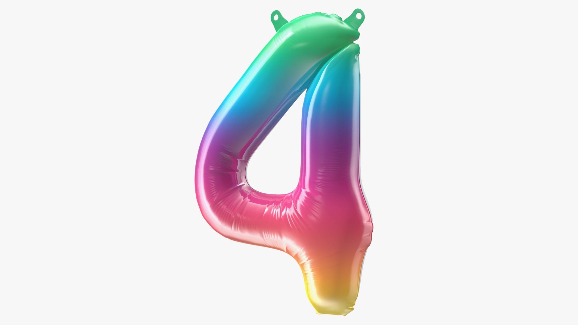 Balloon Numbers 4 Rainbow 3D model - TurboSquid 1818366