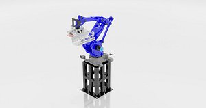 Industrial Robotic Arm with Custom Gripper