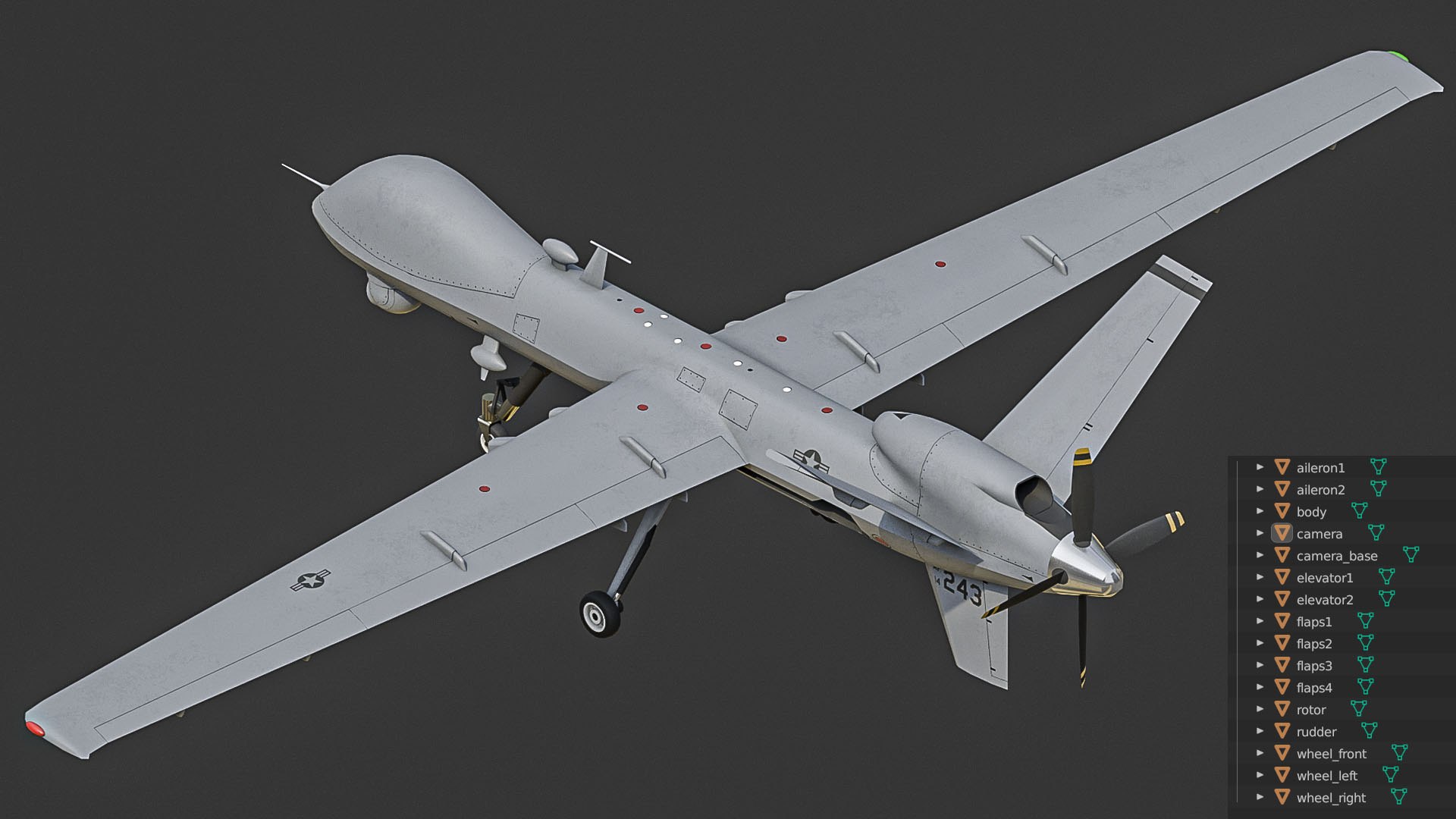 3D model MQ-9 Reaper UAV Drone https://p.turbosquid.com/ts-thumb/go/dps4tC/9j/mq9_02a/jpg/1788501436/1920x1080/fit_q87/c56647633da20d9e51795c183baf31c09e3e0880/mq9_02a.jpg