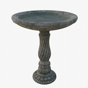 3D model birdbath bird garden
