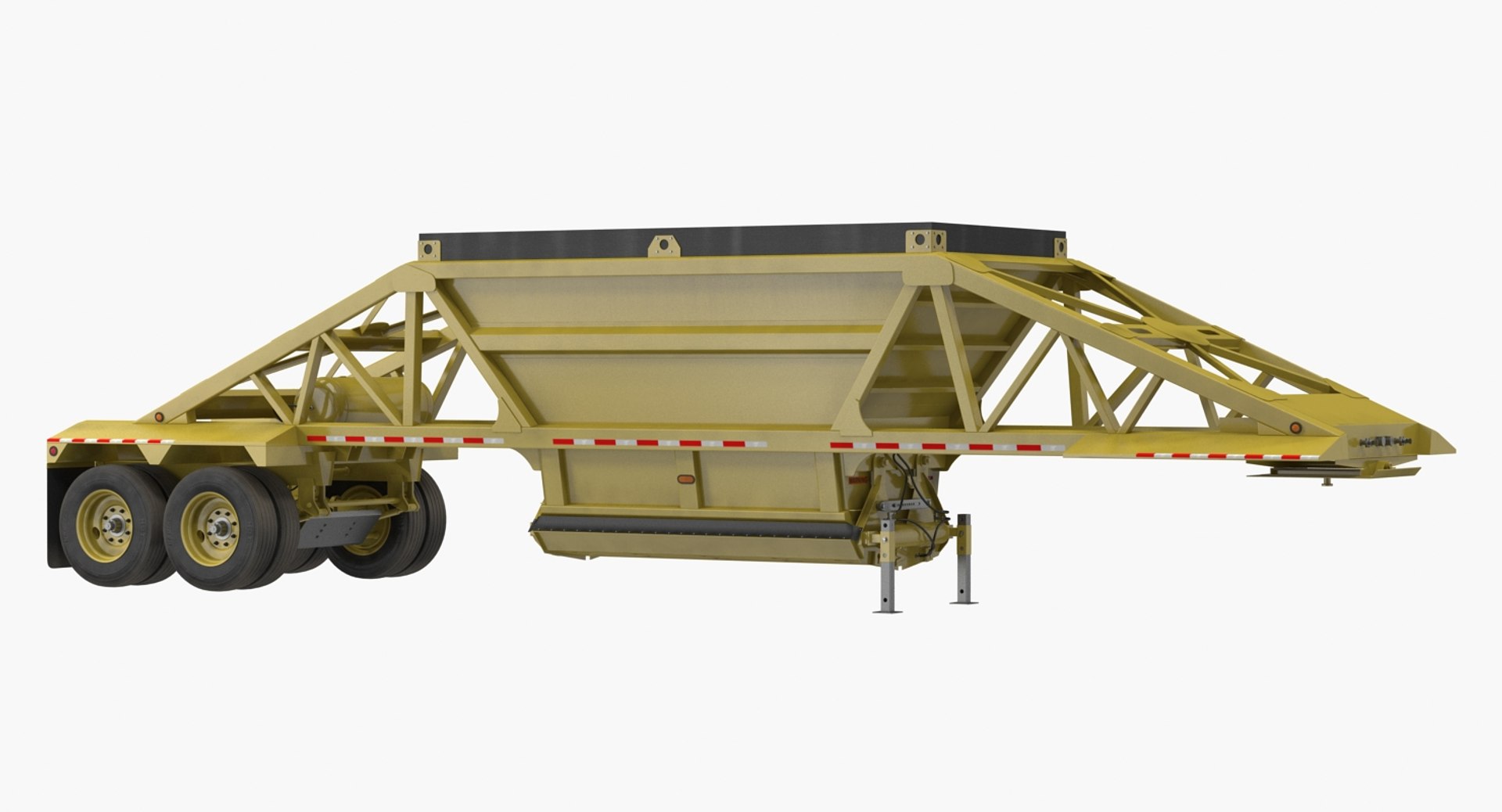 Bottom Dump Trailer 3D Model 3D model preview