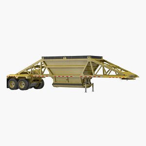 Bottom Dump Trailer 3D Model