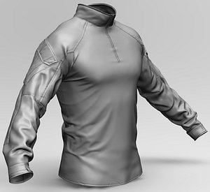 3D military combat shirt model