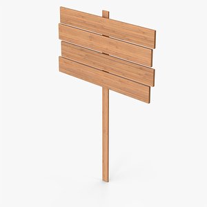 Wooden Signboard(1) 3D model