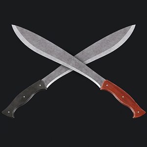 3D Camping Rusty Machete