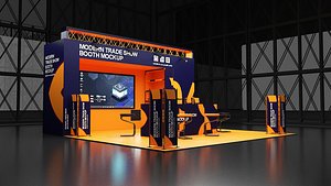 3D Modern Exhibition Stand 8x8m Trade Show Booth Expo