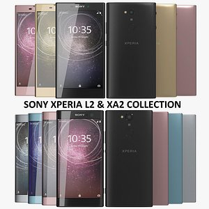 realistic sony xperia l2 3D model