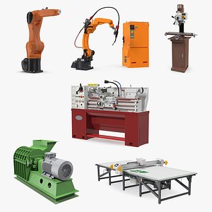 Factory Equipment 3D Models Collection 2