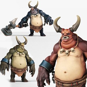 Demon Troll - Stylized Devils Warrior RPG Character Monster Rigged Animation - 22