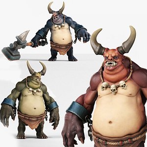 Demon Troll - Stylized Devils Warrior RPG Character Monster Rigged Animation - 22