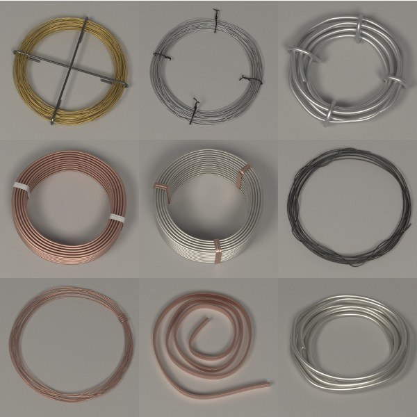 metal wires 3d 3ds