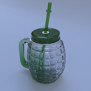 grenade mug glass cup 3D model