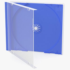 3D Single Clear CD Jewel Case with Blue Tray