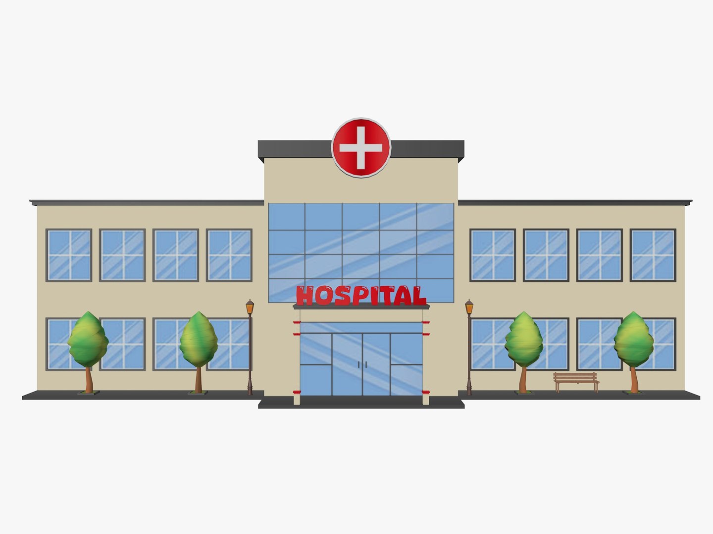 3D Cartoon Hospital - TurboSquid 2222424