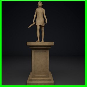 walking elf statue 3d max