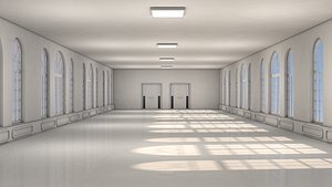 3D Church Interior Hall