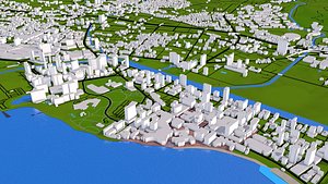 3D hawaii city buildings