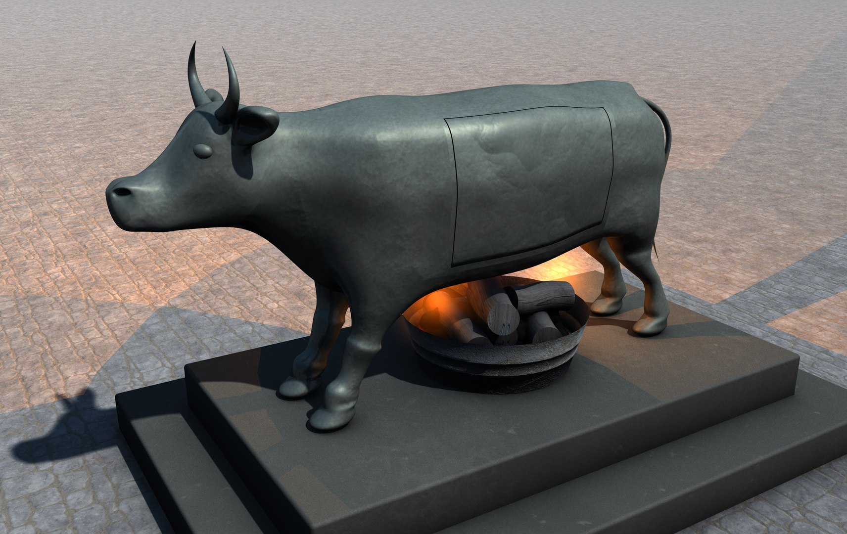 3d Brazen Bull Torture Device Model