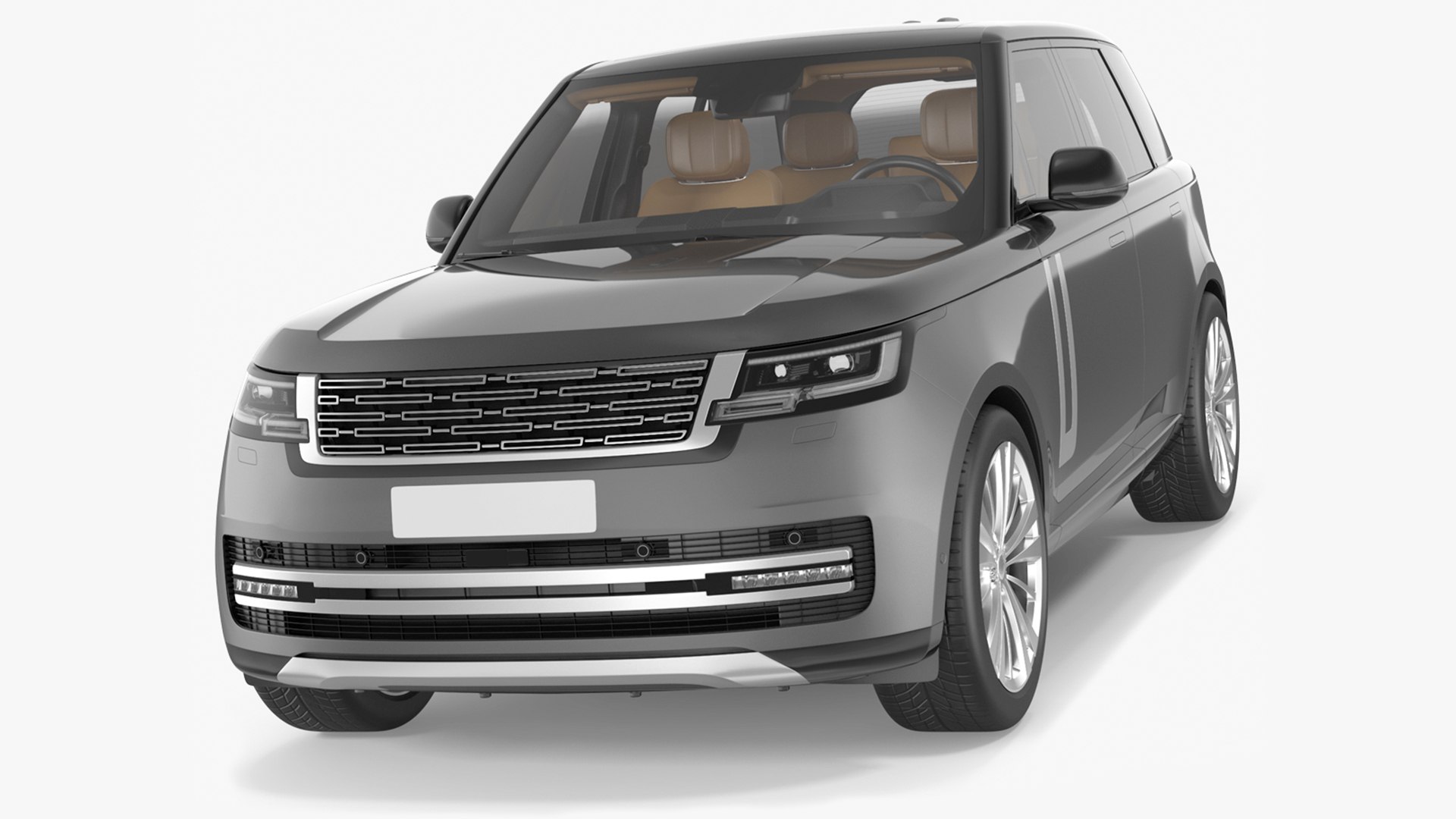 Luxury European SUV Rigged 3D model preview