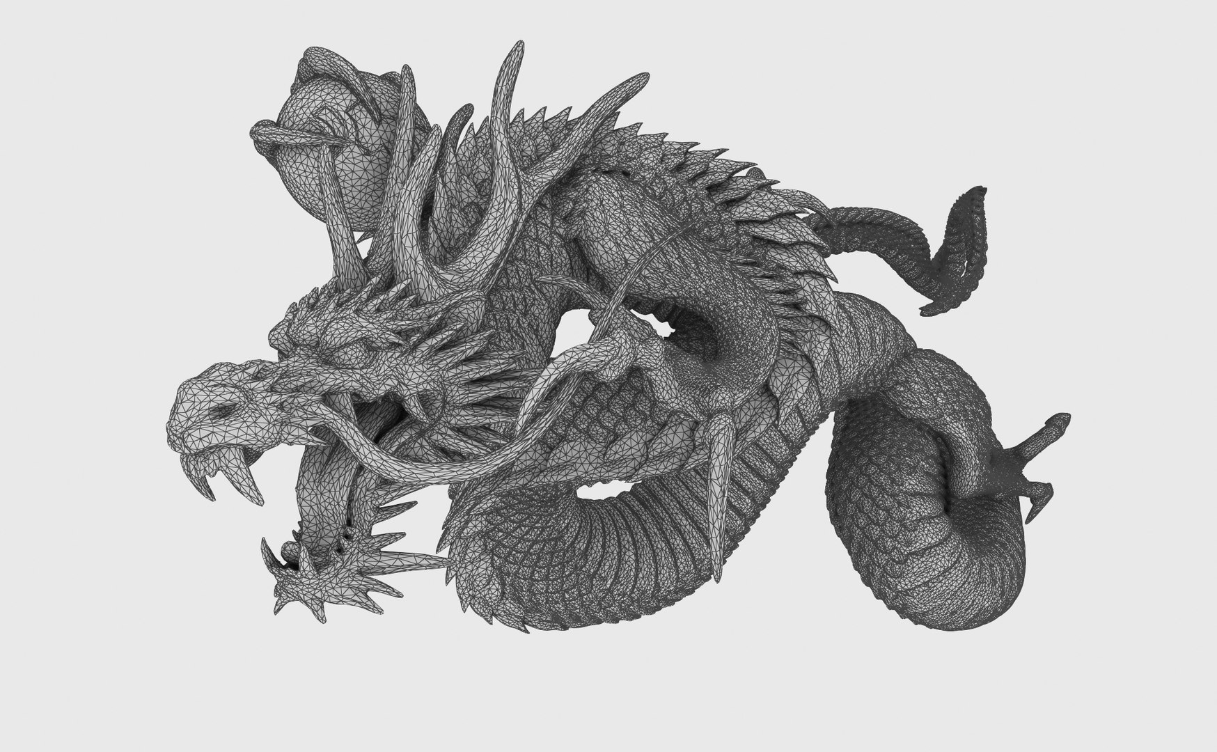 Chinese Dragon Sculpture 3D - TurboSquid 2108279