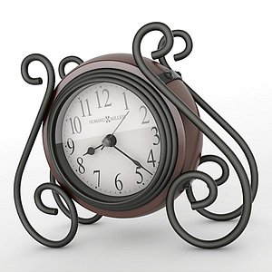 3d model analog mantel clock