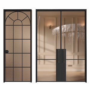 Glass door 3D model