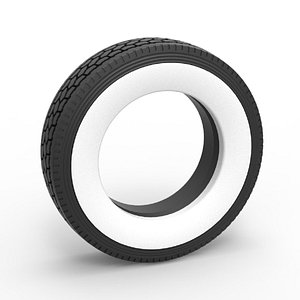 Diecast Semi Whitewall tire Scale 1 to 25 model